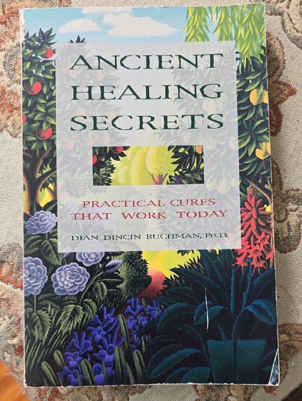 Ancient Healing Secrets by Dian Dincin Buchman - Colorful Botanical Cover